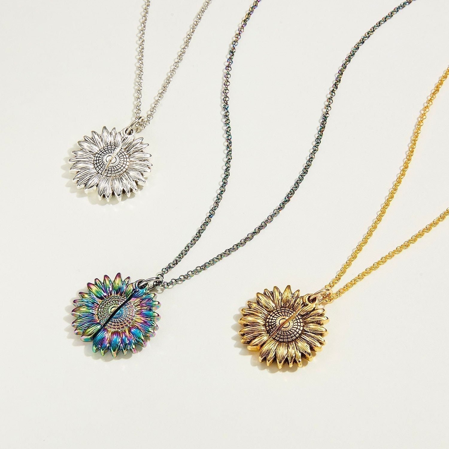 Silver Sunflower Pendant - emmy-rae-jewels.com