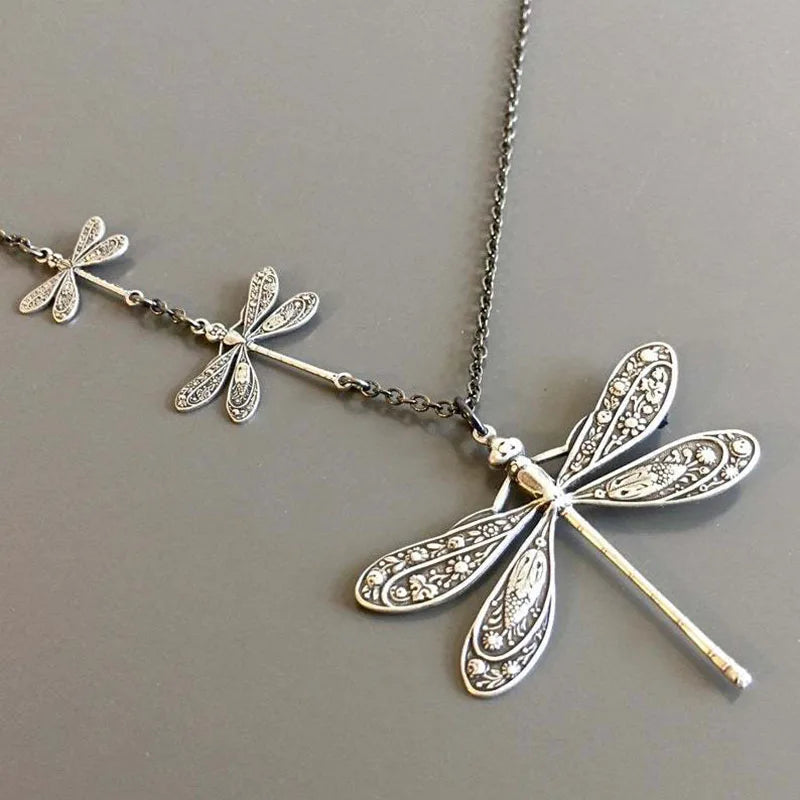 Vintage Dragonfly Necklace – Symbol of Change, Light & Freedom - emmy-rae-jewels.com