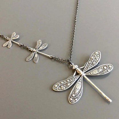 Vintage Dragonfly Necklace – Symbol of Change, Light & Freedom - emmy-rae-jewels.com