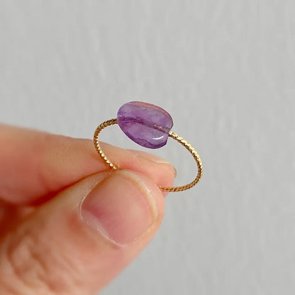 Thin Ring with Colorful Stones