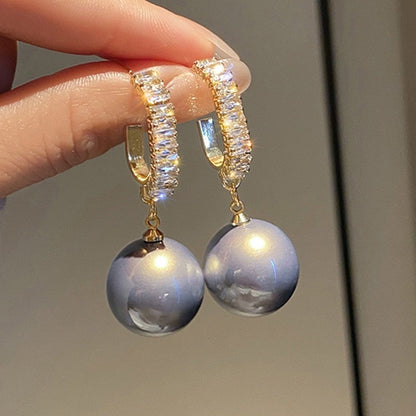 Luxury Pearl and Zirconia Earrings - emmy-rae-jewels.com