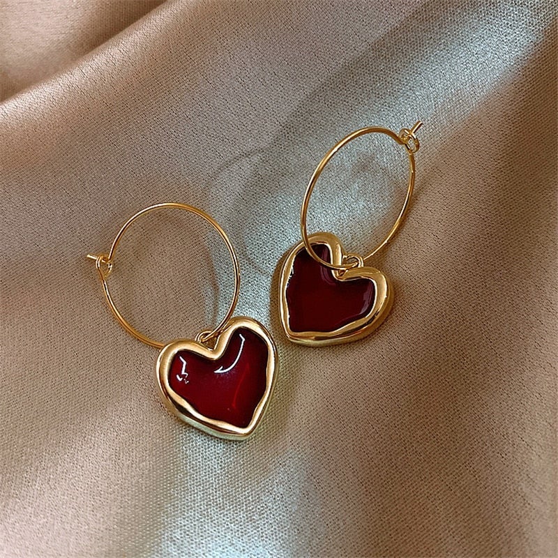 Little Red Hearts Earrings - emmy-rae-jewels.com