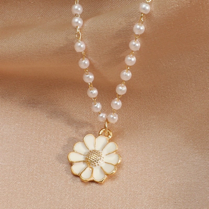 Daisy with Pearls Pendant - emmy-rae-jewels.com