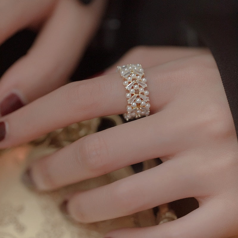 Luxury Pearl Ring in Gold - emmy-rae-jewels.com