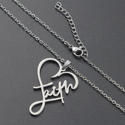 Faith Heart Necklace - emmy-rae-jewels.com