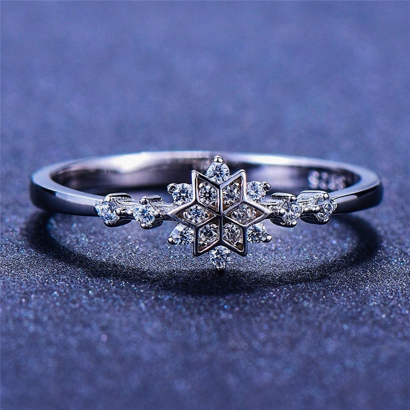 Snowflake Ring in Sterling Silver 925 - emmy-rae-jewels.com