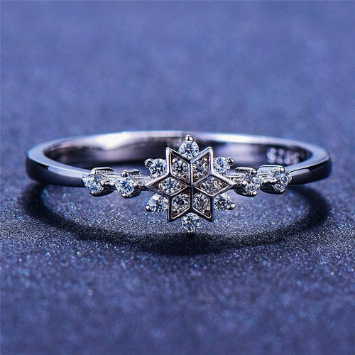 Snowflake Ring in Sterling Silver 925 - emmy-rae-jewels.com