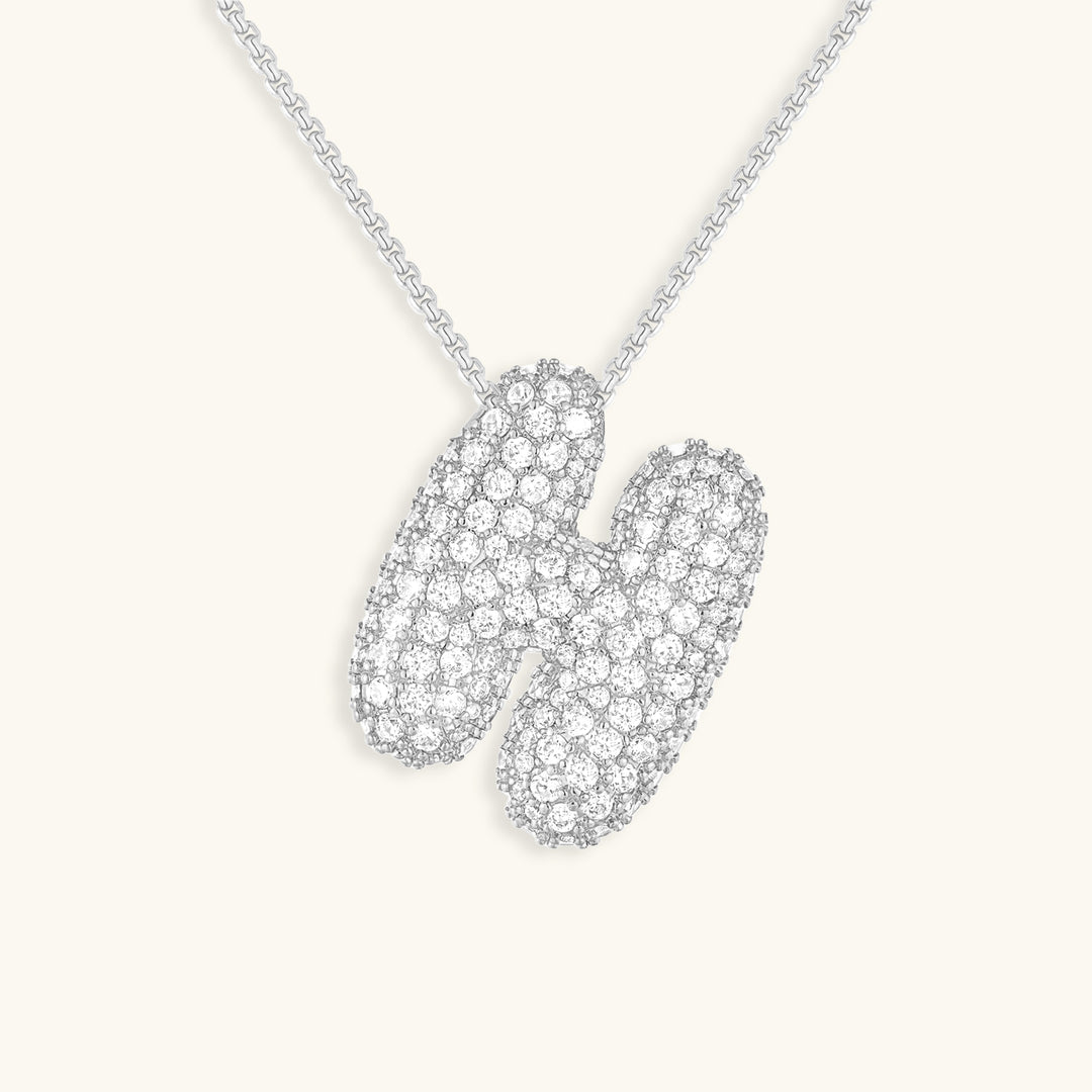 Hailey Bubble Initial Necklace - emmy-rae-jewels.com