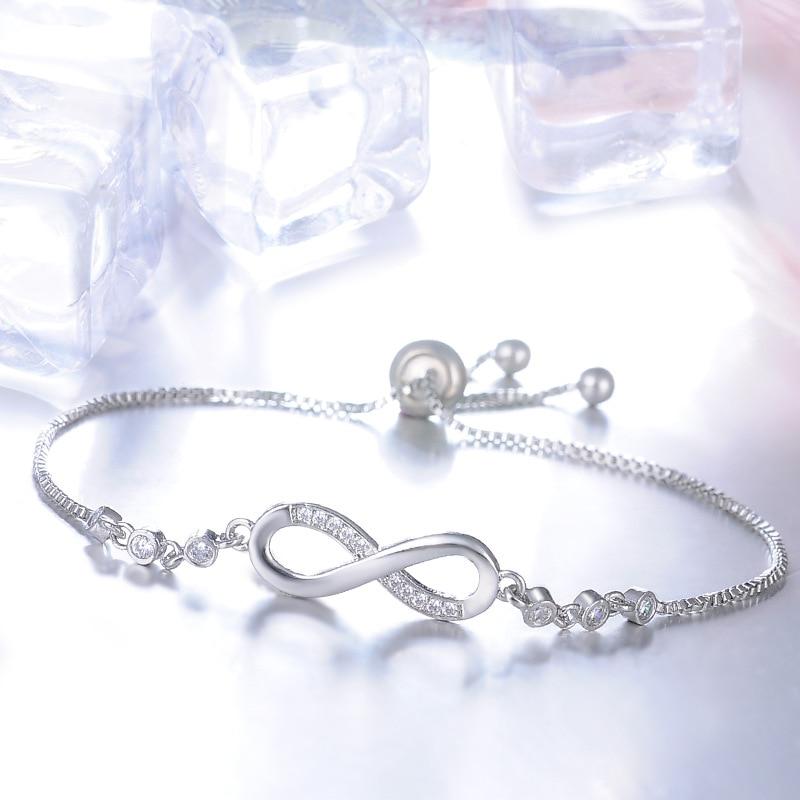 Adjustable Infinity Bracelet in Silver - emmy-rae-jewels.com