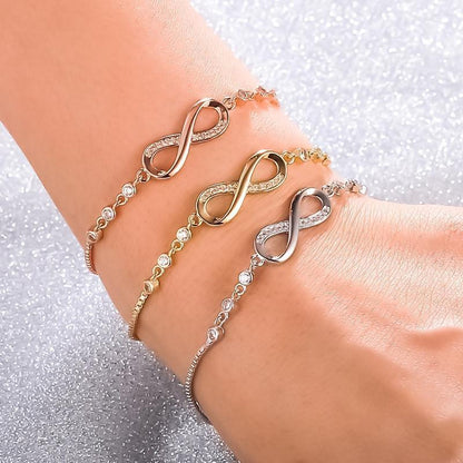 Adjustable Infinity Bracelet in Silver - emmy-rae-jewels.com