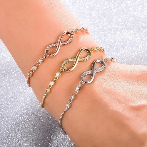 Adjustable Infinity Bracelet in Silver - emmy-rae-jewels.com