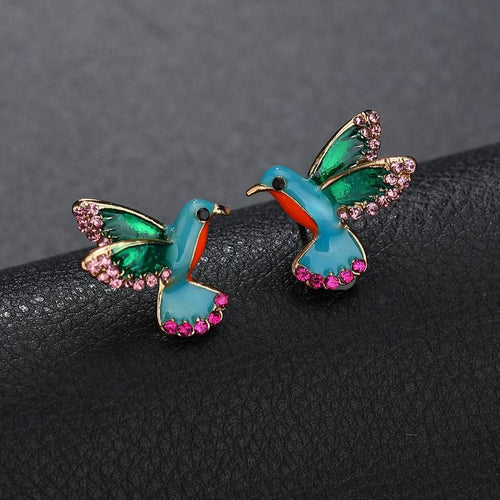 Crystal Hummingbird Earrings - emmy-rae-jewels.com