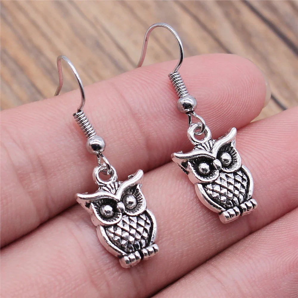 Vintage Owl Bohemian Dangle Earrings - emmy-rae-jewels.com