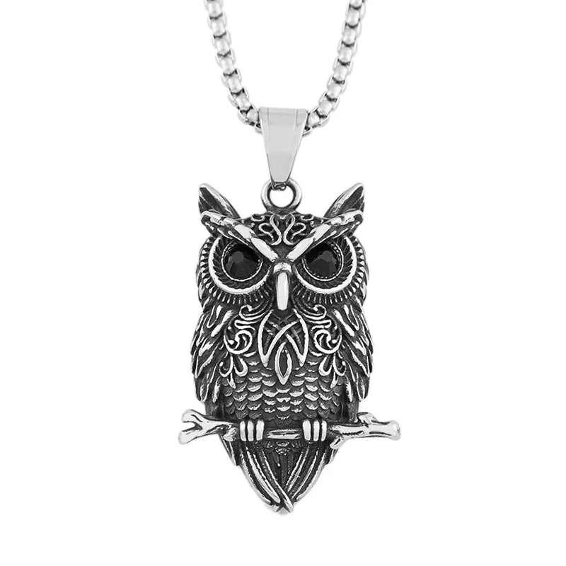 Vintage Owl Wisdom Pendant Necklace - emmy-rae-jewels.com
