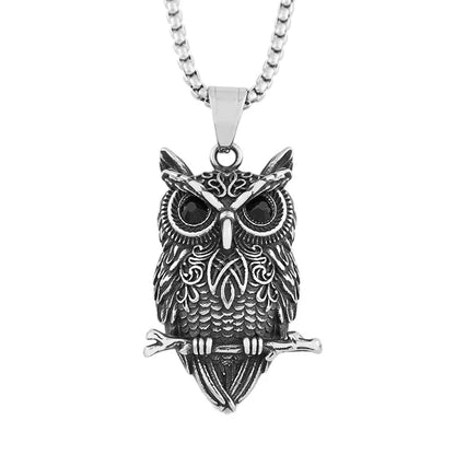 Vintage Owl Wisdom Pendant Necklace - emmy-rae-jewels.com