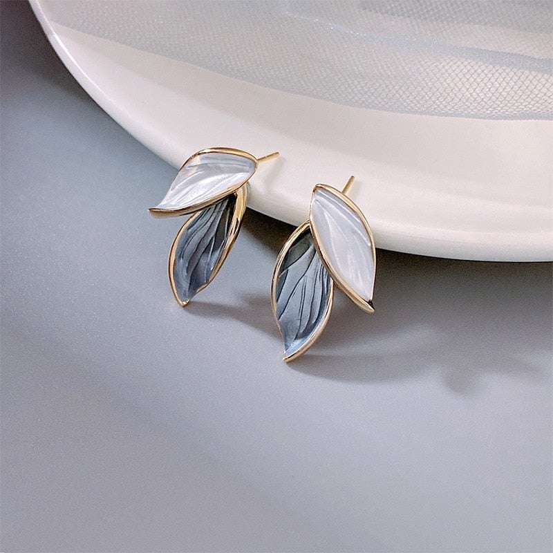 Luxury Hand Painted Enamel Lucky Wings Earrings - emmy-rae-jewels.com