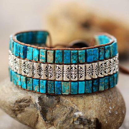 Lotus Boho Wrap Bracelet - emmy-rae-jewels.com