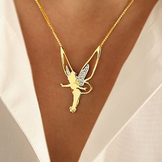 Lucky Fairy Necklace in Sterling Silver and Gold - emmy-rae-jewels.com