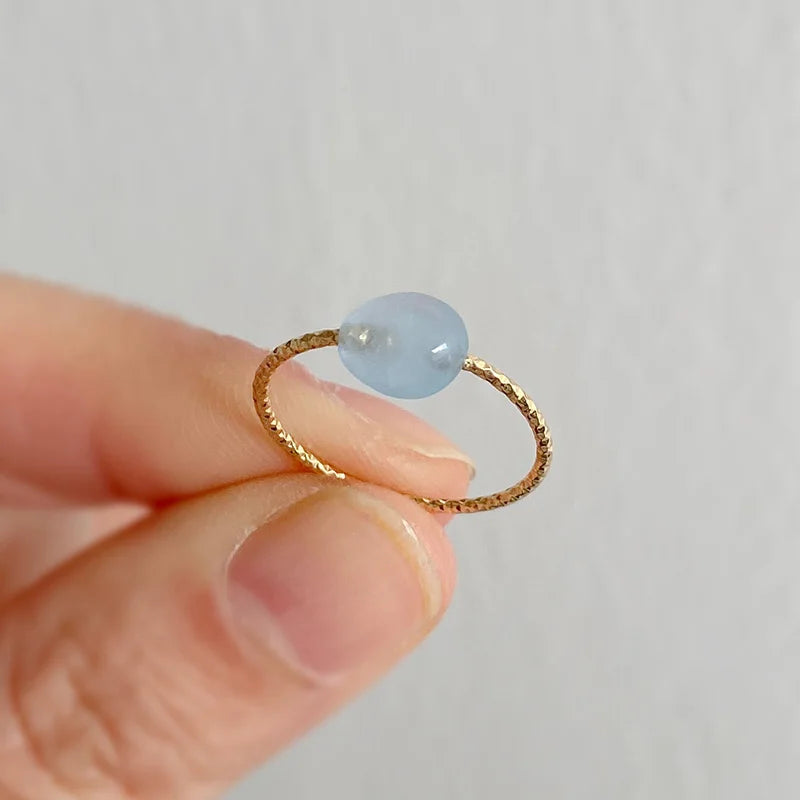 Thin Ring with Colorful Stones