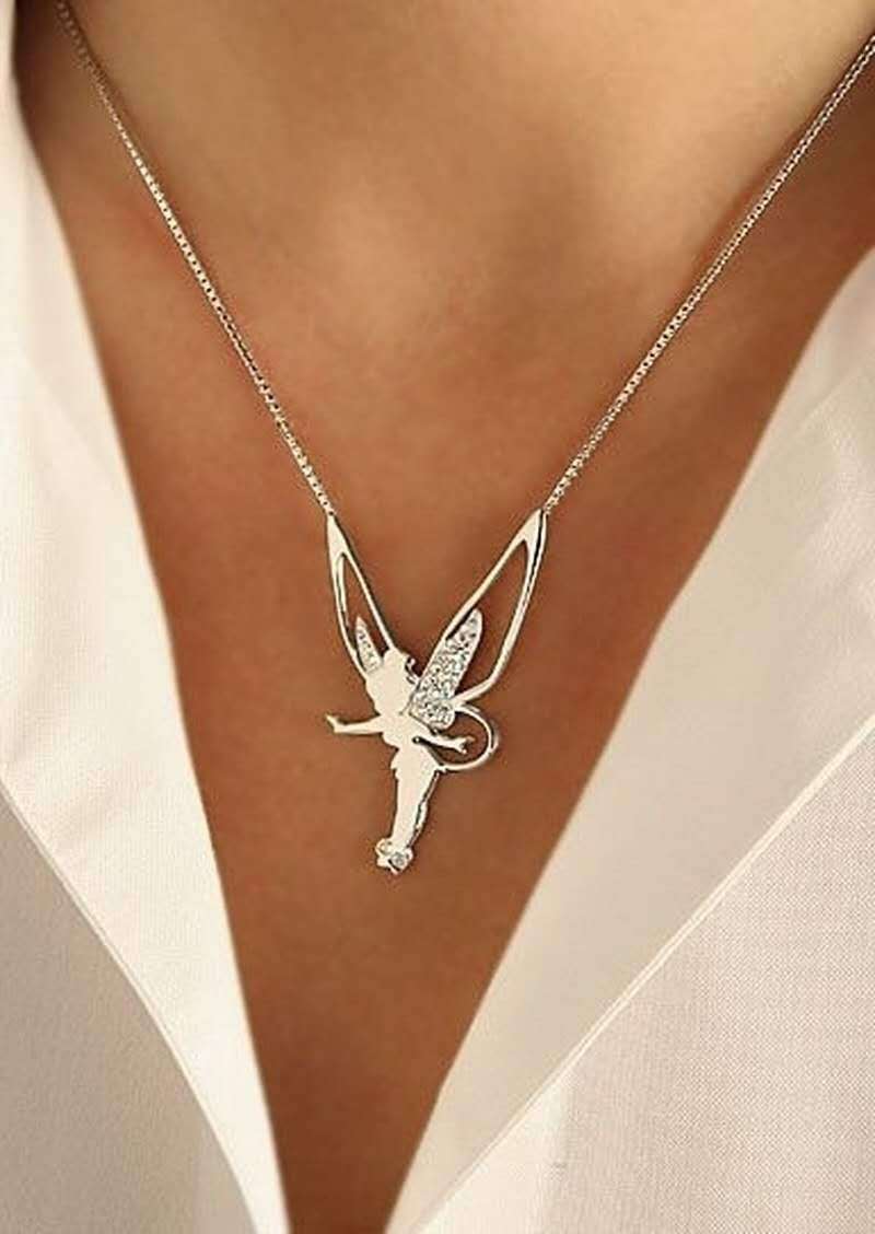 Lucky Fairy Necklace in Sterling Silver and Gold - emmy-rae-jewels.com