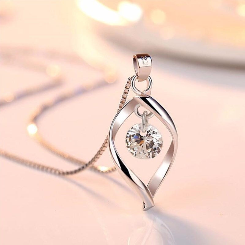 Silver Zirconia Crystal Pendant - emmy-rae-jewels.com