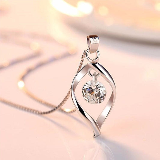 Silver Zirconia Crystal Pendant - emmy-rae-jewels.com