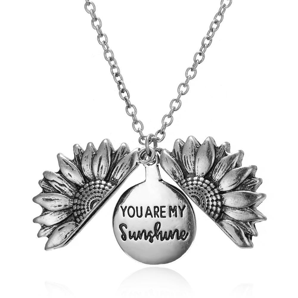 Silver Sunflower Pendant - emmy-rae-jewels.com