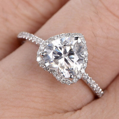 Crystal Heart Ring with Zirconias - emmy-rae-jewels.com
