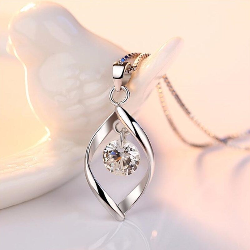 Silver Zirconia Crystal Pendant - emmy-rae-jewels.com