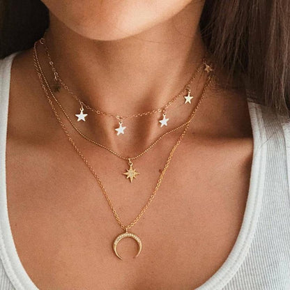 Moon Necklace in Gold - emmy-rae-jewels.com