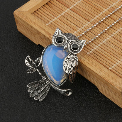 Crystal Owl Wisdom Pendant Necklace - emmy-rae-jewels.com