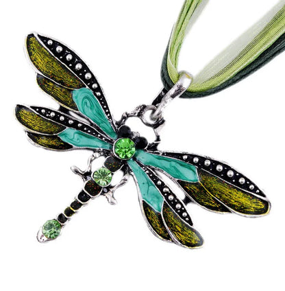 Crystal Dragonfly Pendant Necklace - emmy-rae-jewels.com