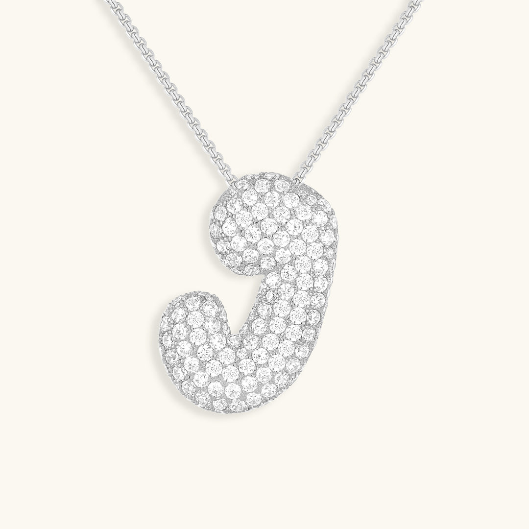 Hailey Bubble Initial Necklace - emmy-rae-jewels.com