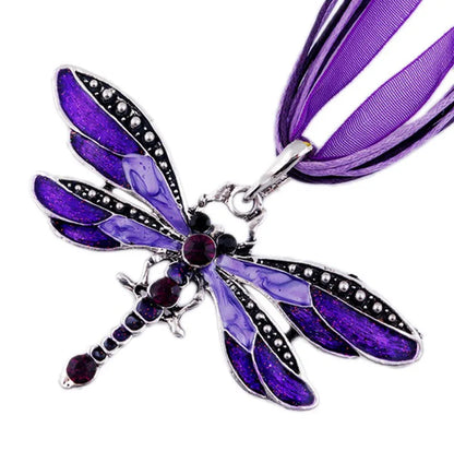 Crystal Dragonfly Pendant Necklace - emmy-rae-jewels.com