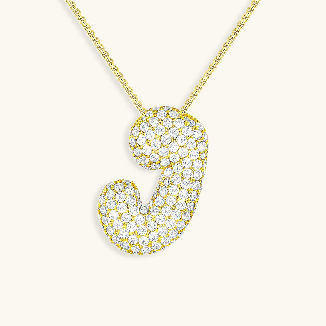 Hailey Bubble Initial Necklace - emmy-rae-jewels.com