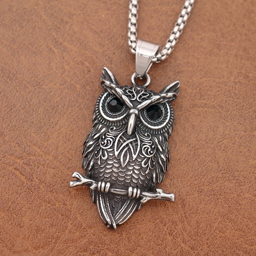 Vintage Owl Wisdom Pendant Necklace - emmy-rae-jewels.com