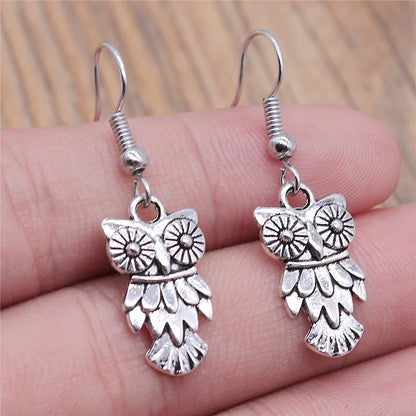 Vintage Owl Bohemian Dangle Earrings - emmy-rae-jewels.com