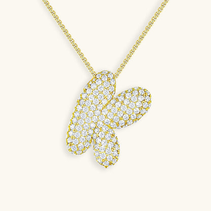 Hailey Bubble Initial Necklace - emmy-rae-jewels.com