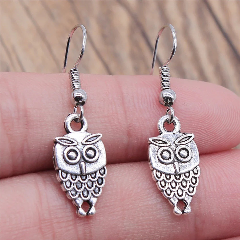 Vintage Owl Bohemian Dangle Earrings - emmy-rae-jewels.com