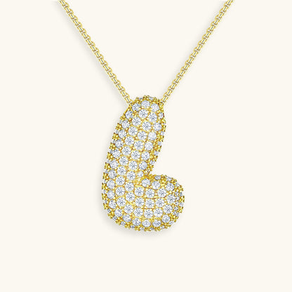 Hailey Bubble Initial Necklace - emmy-rae-jewels.com