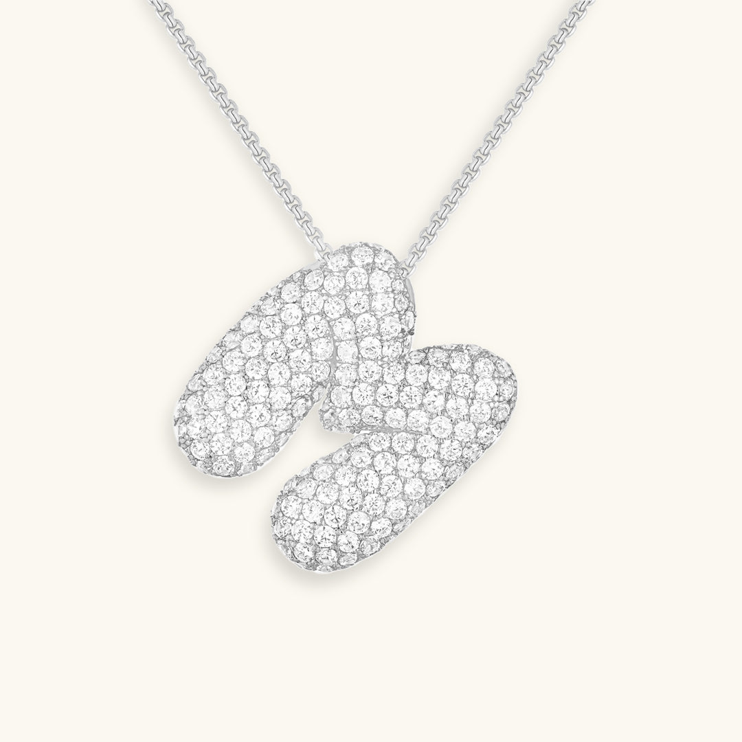 Hailey Bubble Initial Necklace - emmy-rae-jewels.com