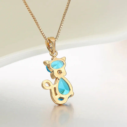 Crystal Cat Pendant Necklace - emmy-rae-jewels.com