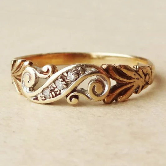 Ivy Golden Zirconia Ring