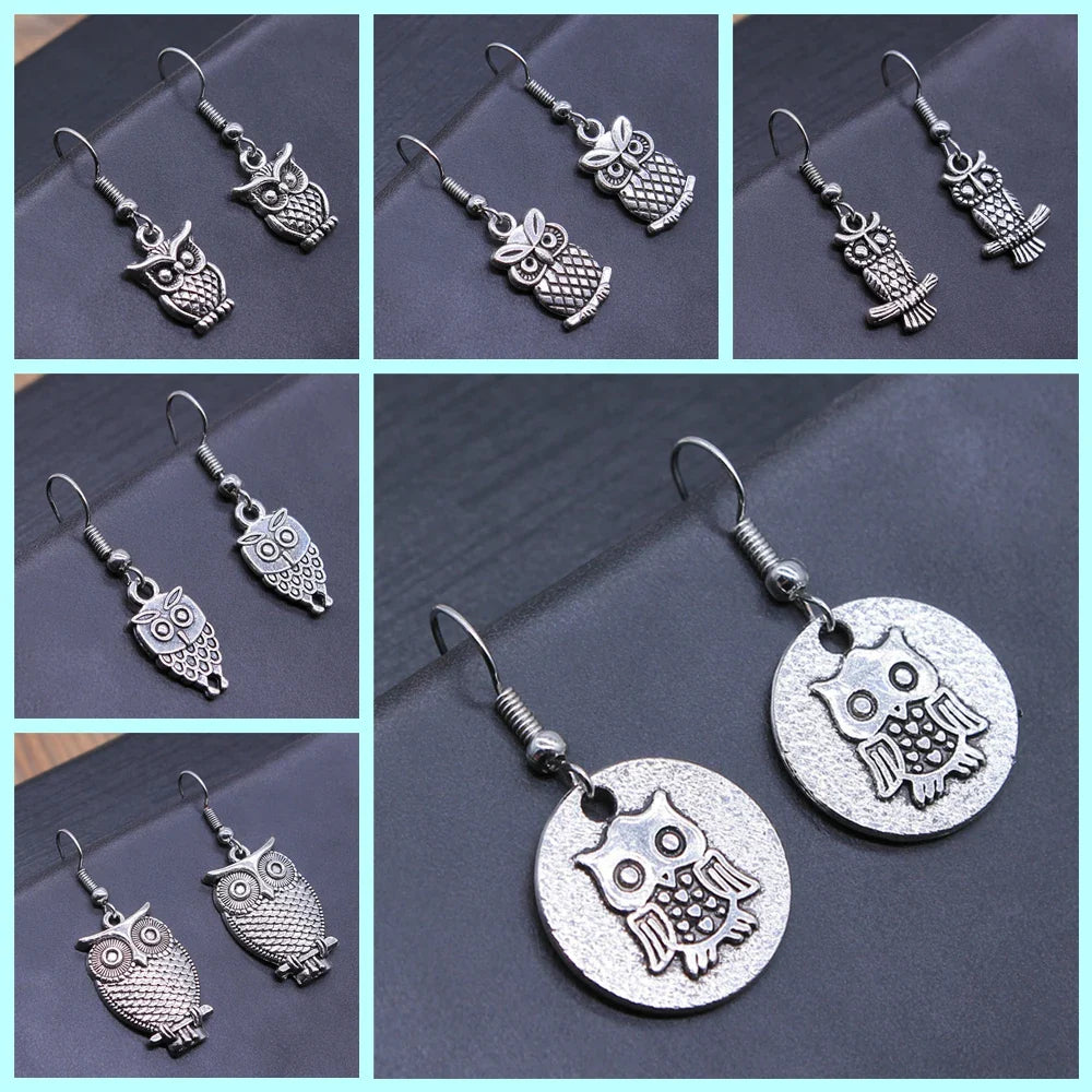 Vintage Owl Bohemian Dangle Earrings - emmy-rae-jewels.com