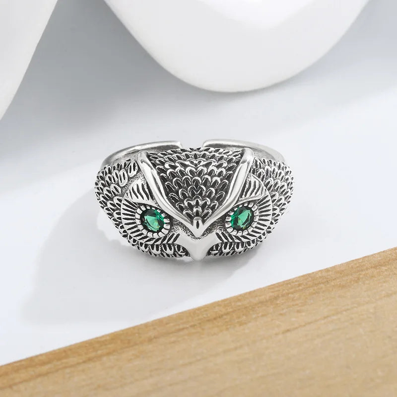 Sterling Silver Owl Ring - emmy-rae-jewels.com