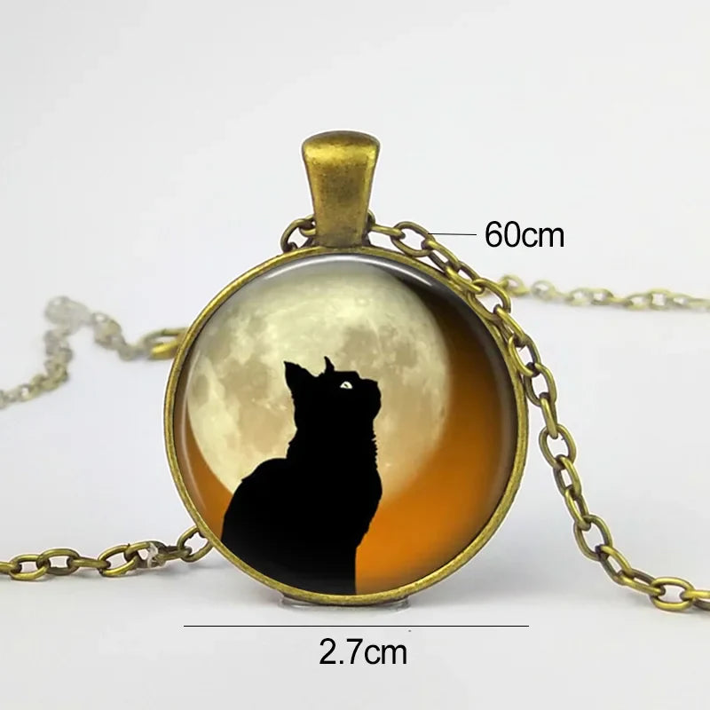 Forest Spirit Animal Glass Pendant Necklace - emmy-rae-jewels.com