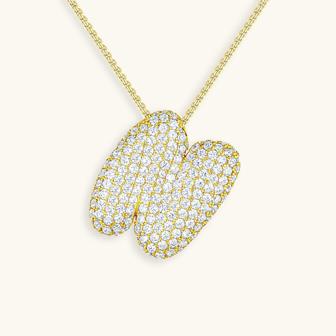 Hailey Bubble Initial Necklace - emmy-rae-jewels.com