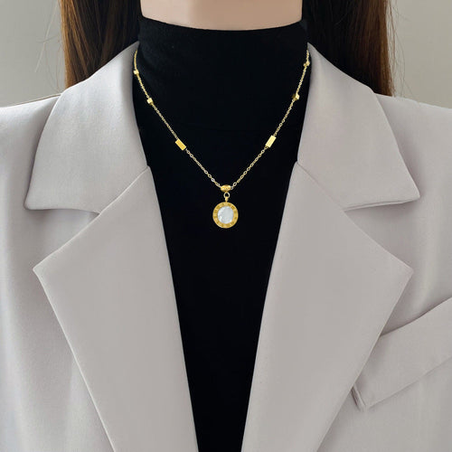 Amalia's Time Reversible Gold Necklace - emmy-rae-jewels.com