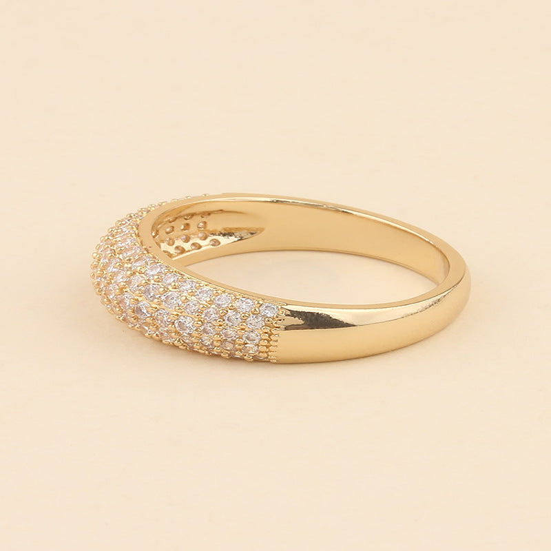 Crystal Dome Gold Ring - emmy-rae-jewels.com