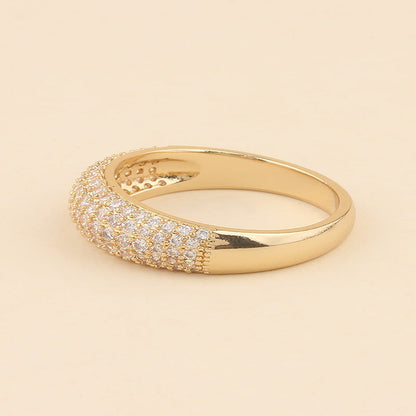 Crystal Dome Gold Ring - emmy-rae-jewels.com